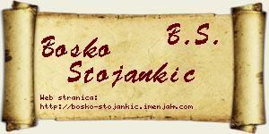 Boško Stojankić vizit kartica